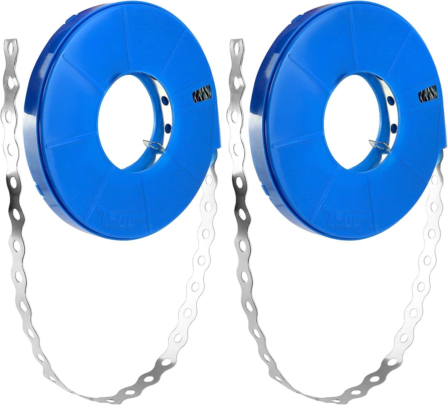 QWORK Metal Hanger Straps, 2 Pcs 30' L x 5/8" W x 0.7mm