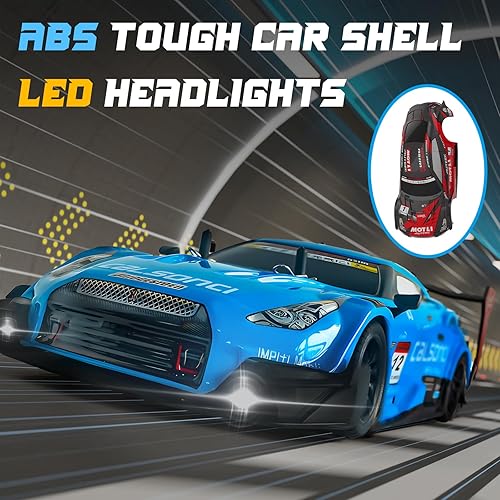 Miniatura 3 de Coche de control remoto RC Drift Car escala 116 4WD RC Car con luces LED 2.4GHz 17.4 mih RTR de alta velocidad de carreras de juguete deportivo para