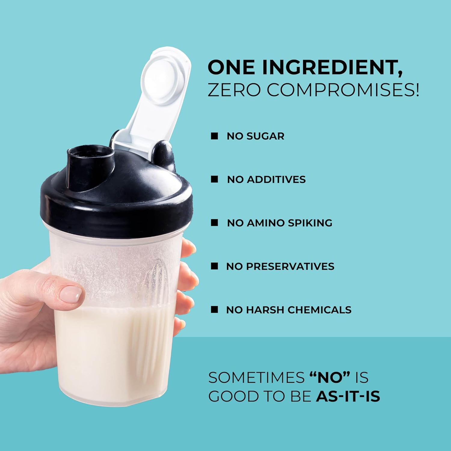 AS-IT-IS Nutrition Whey Protein Isolate 90% - 500 Gms/17.6 Oz | Protein 27g & Bcaa 5.9g Per Serving Unflavoured Cross-flow Microfiltered Natural Zero Fat, Zero Sugar