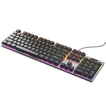 Quantum QHM9850 Rapid Strike Mechanical Gaming Multimedia Wired Keyboard with 6-Colour RGB LED, 12 Adjustable Lighting Modes, Lasting Durability and Rupee (?) Key (Black)