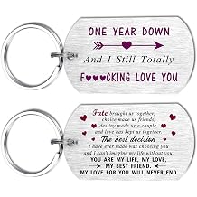 Funny Anniversary Wedding Gifts for Men Women, I Still Totally F Love You Anniversary Keychain for Him Her Husband Wife