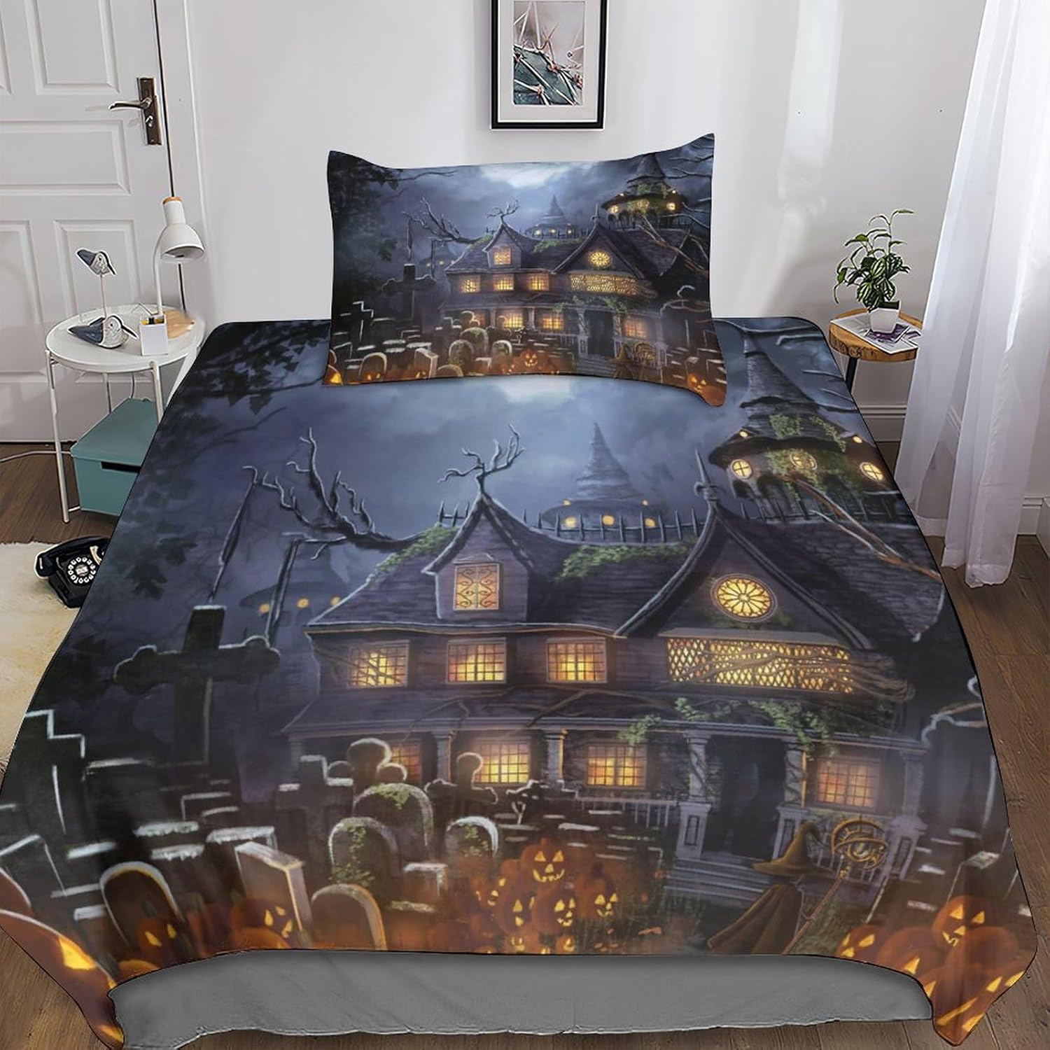 Halloween Art 3D Comforter Cover Duvet Cover Sets Trick Or Treat Bed