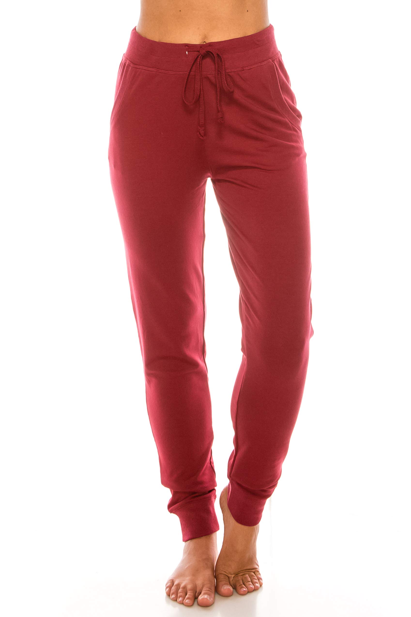 The Leggings GalleryWomen’s Cotton Blend Jogger Sweatpants with Pockets Lounge Wear Tapered Active Yoga Casual Travel Pants