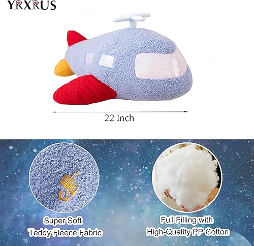 Miniatura 2 de YRXRUS Almohadas de avión, almohadas de felpa de avión, decoración de la serie espacial para niños, niñas, fiesta de cumpleaños, decoración de