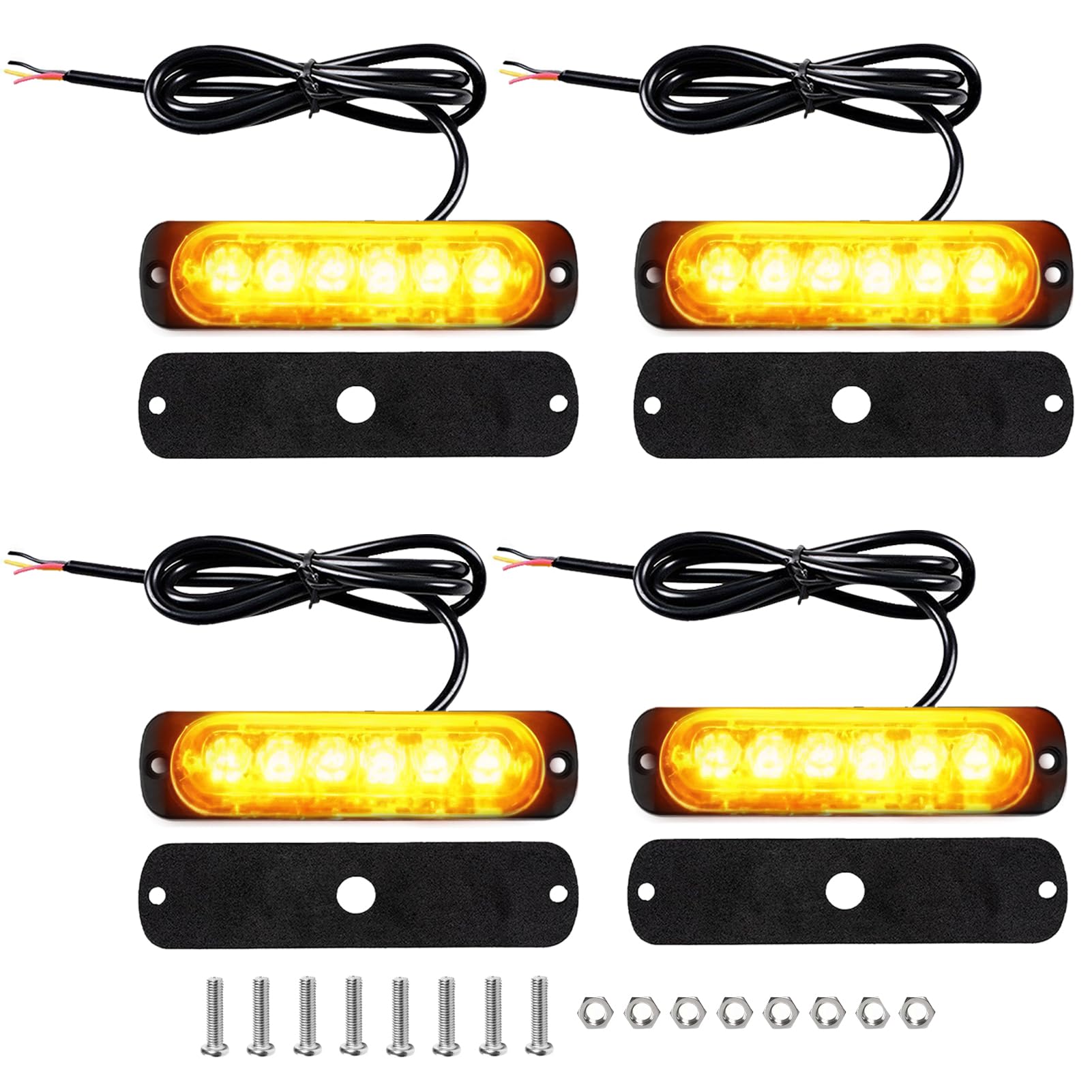 Feux de signalisation avant à LED étanches IP67 pour la sécurité des camions (Lot de 8)