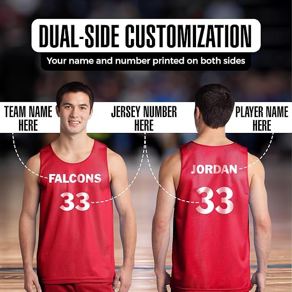 Personalized Basketball Mesh Jersey, Youth and Adult Sizes, Jersey Tank Top