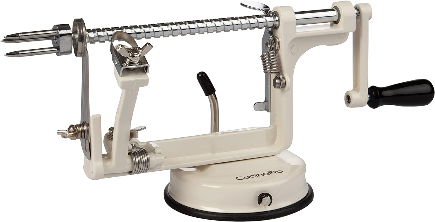 Apple Peeler and Corer by Cucina Pro Long Lasting Chrome