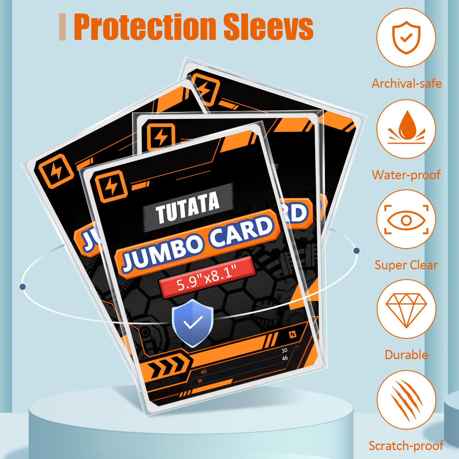big card sleeves Amazon.com: Jumbo-Card-Sleeves 4 Mil 5.9x8.1 Extra-Thick Big Card Protector  Sleeves Jumbo Card Protector-50 Pack : Toys & Games