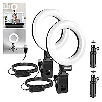 NEEWER BASICS Ring Light 5" per Video Conferenza, Kit Luce a Clip con Treppiede Tavolo