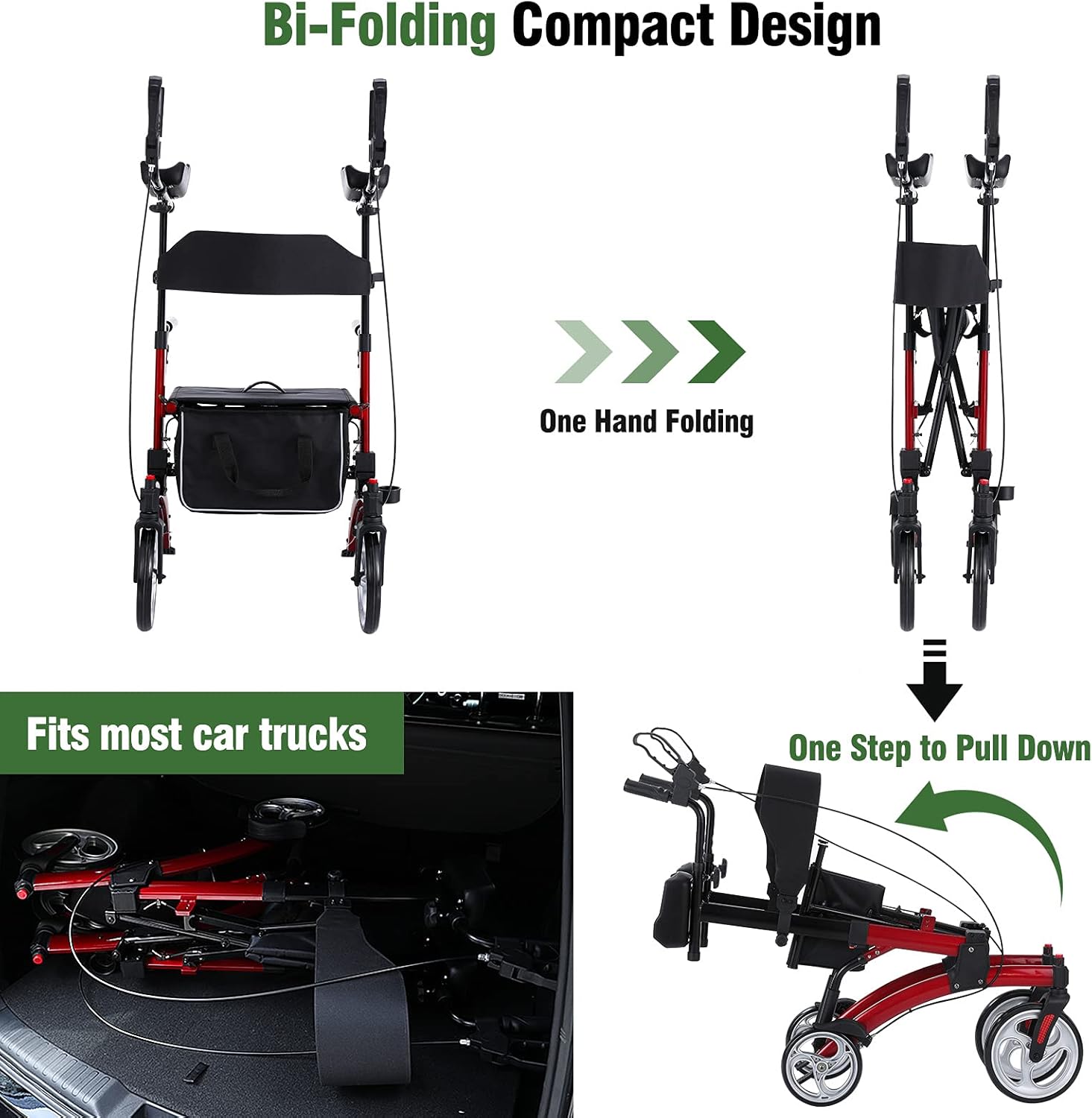 Healconnex Upright Rollator Walkers for Seniors- Stand up Rolling Walker with Seats and 10" Wheels, Padded Armrest and Backrest,Tall Rolling Mobility Aid with Basket, Foam Handle to Stand up : Health & Household