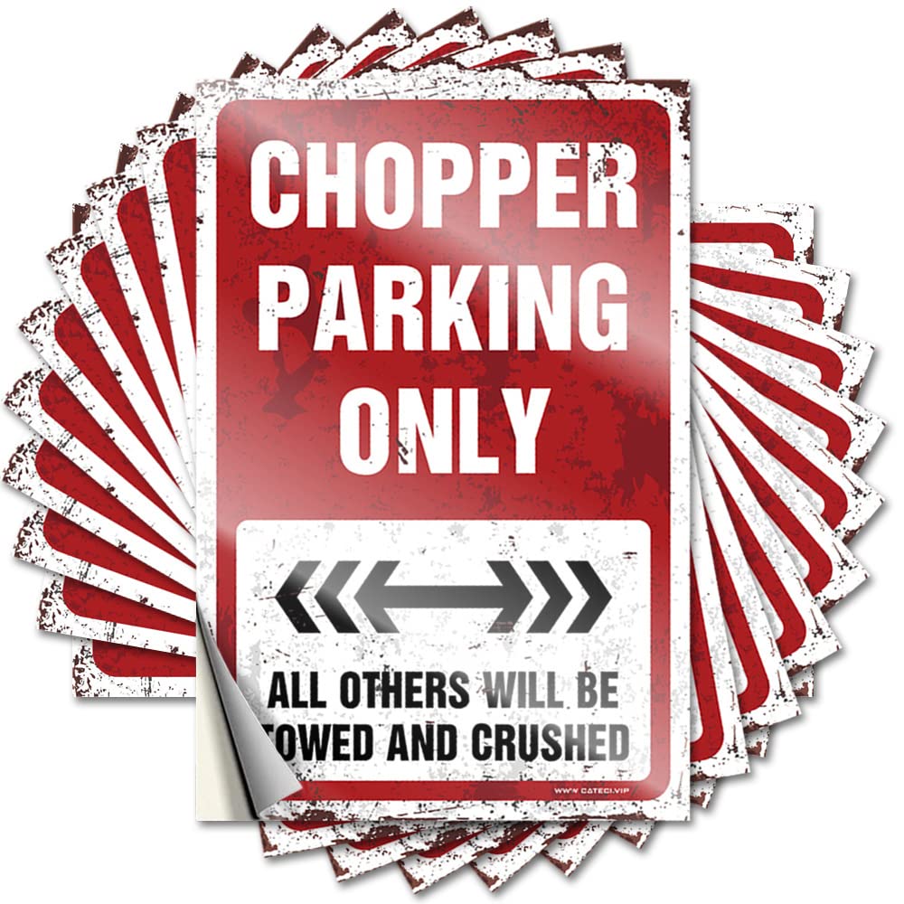 Large Car Sticker - Chopper Parking Only Accessories Waterproof Vinyl Sticker(6X9CM)