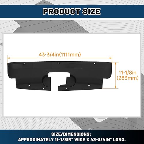 Miniatura 6 de HECASA Cubierta de deflector de aire superior del radiador compatible con Chevy Chevrolet Silverado 2003-2007GMC Sierra 1500 2500HD 3500 repuesto