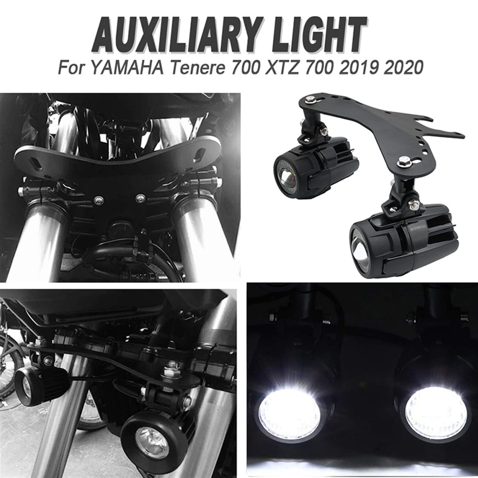 Motorfiets Mistlampen Houder, Motorfiets Spotlight Beugel Aluminium Auxiliary voor Tenere 700 World Raid Rallye Edition