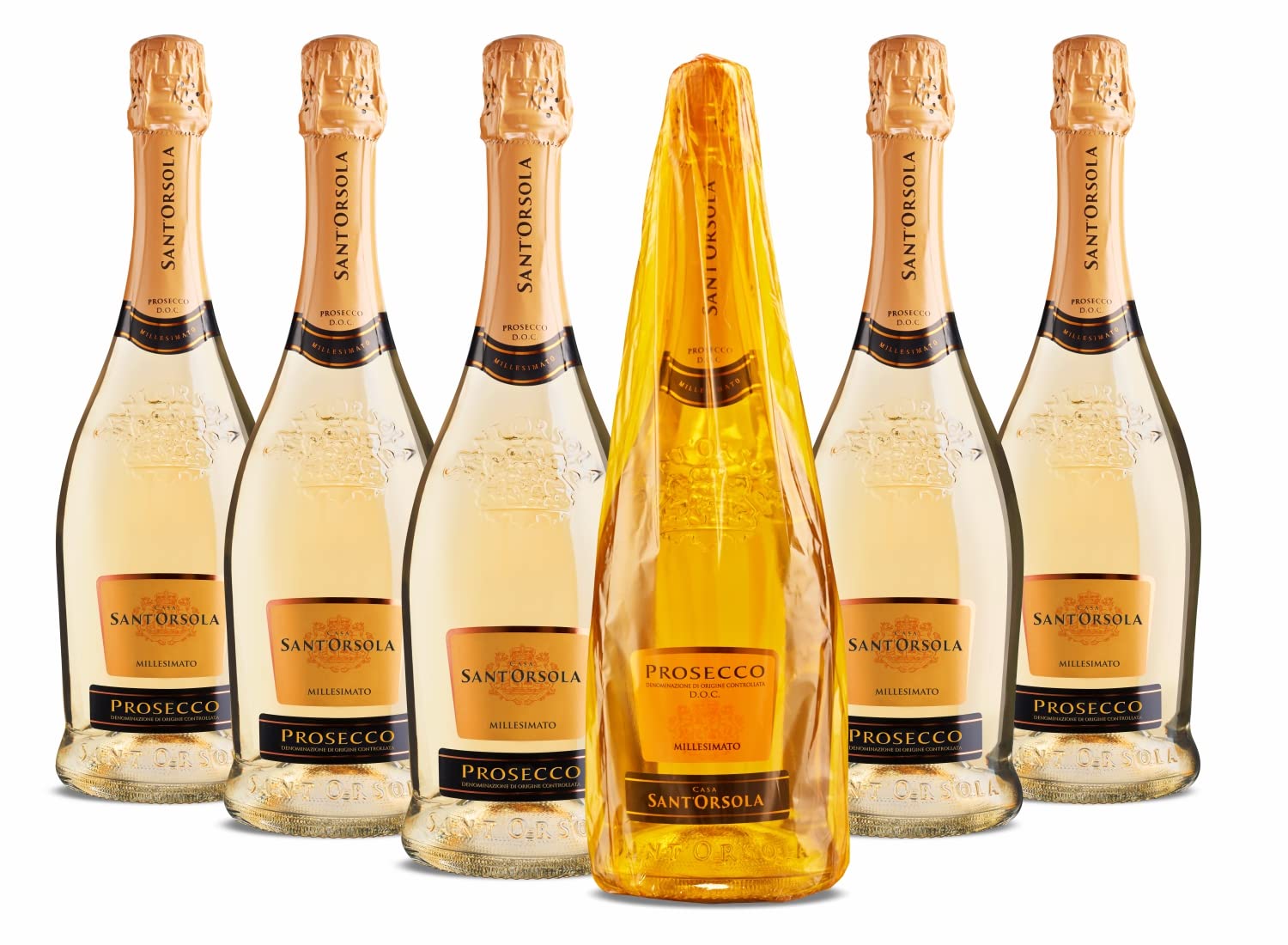 Sant'Orsola Spumante Cuvee Blanc de Blanc Prestige & Prosecco D.O.C. Millesimato Luxury Pacco da 6 x 750 ml