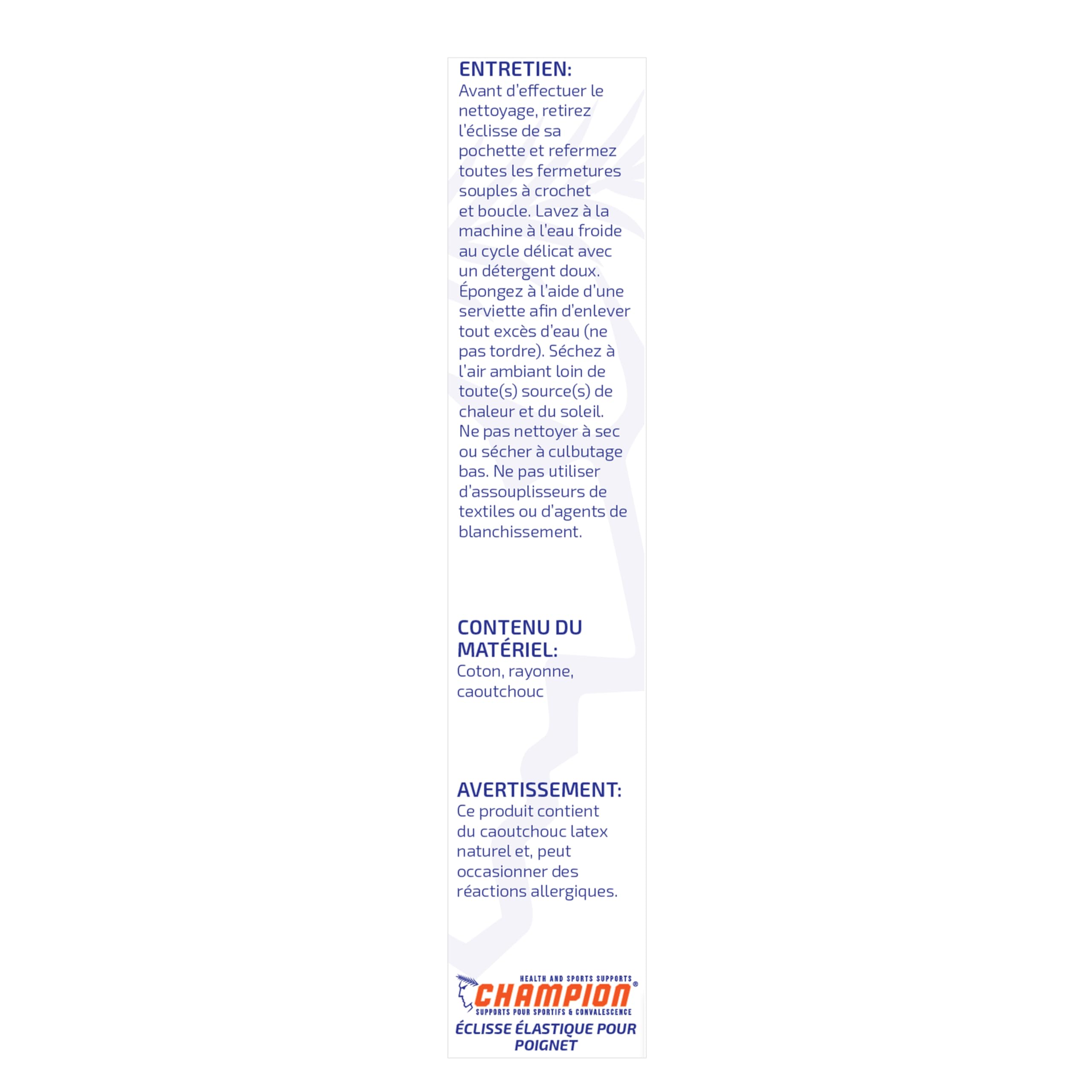 Champion Wrist Splint, Wrap Style, Elastic Knit, Left Hand, Small