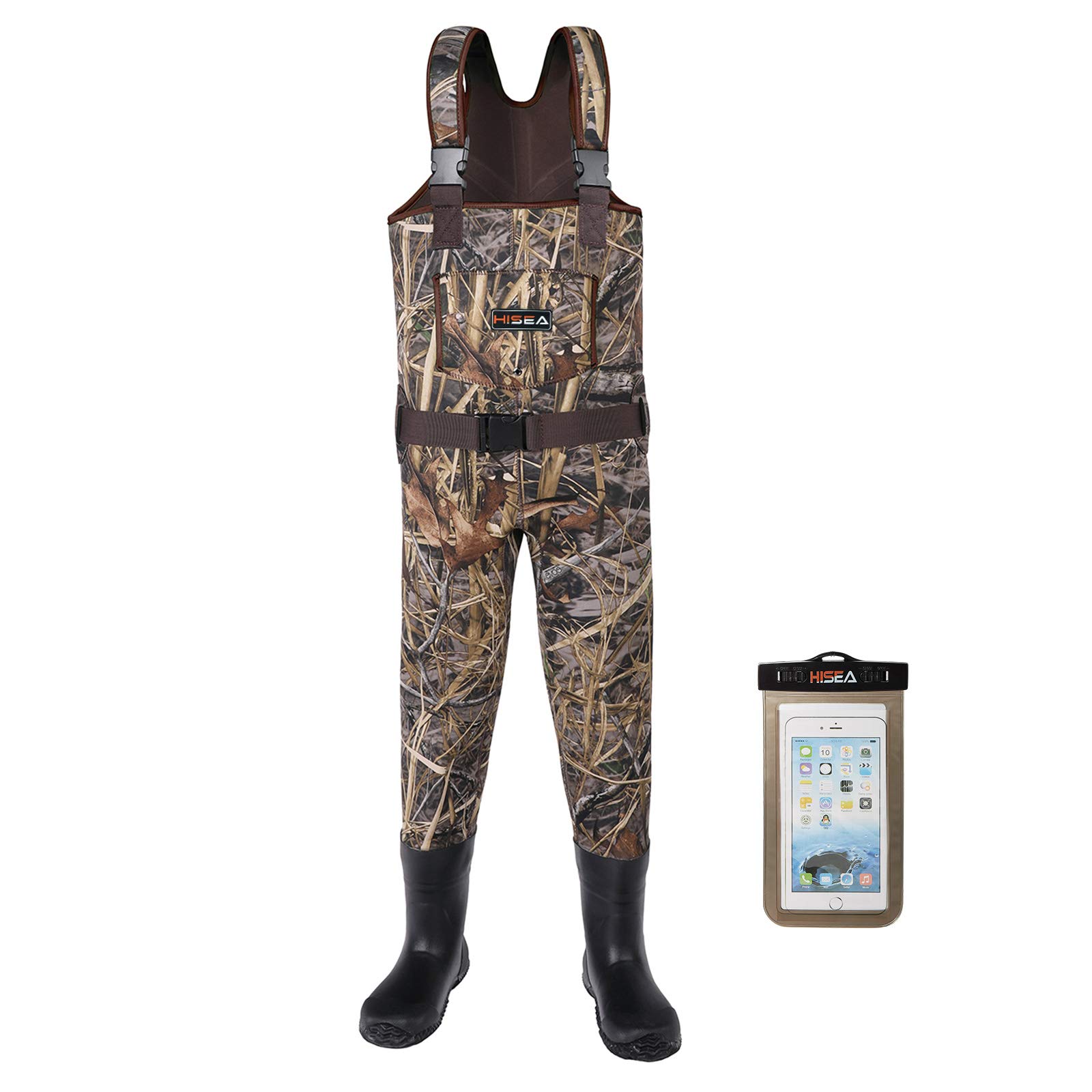 HISEAKids Chest Waders for Toddler & Children Neoprene Youth Duck Hunting Waders for Kids Boys Girls with Insulated Boots