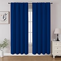 Vista 58 de CUCRAF - Cortinas opacas beige de 45 pulgadas, juego de 2 paneles con bolsillo para barra, cortinas para oscurecer dormitorios y sala de estar