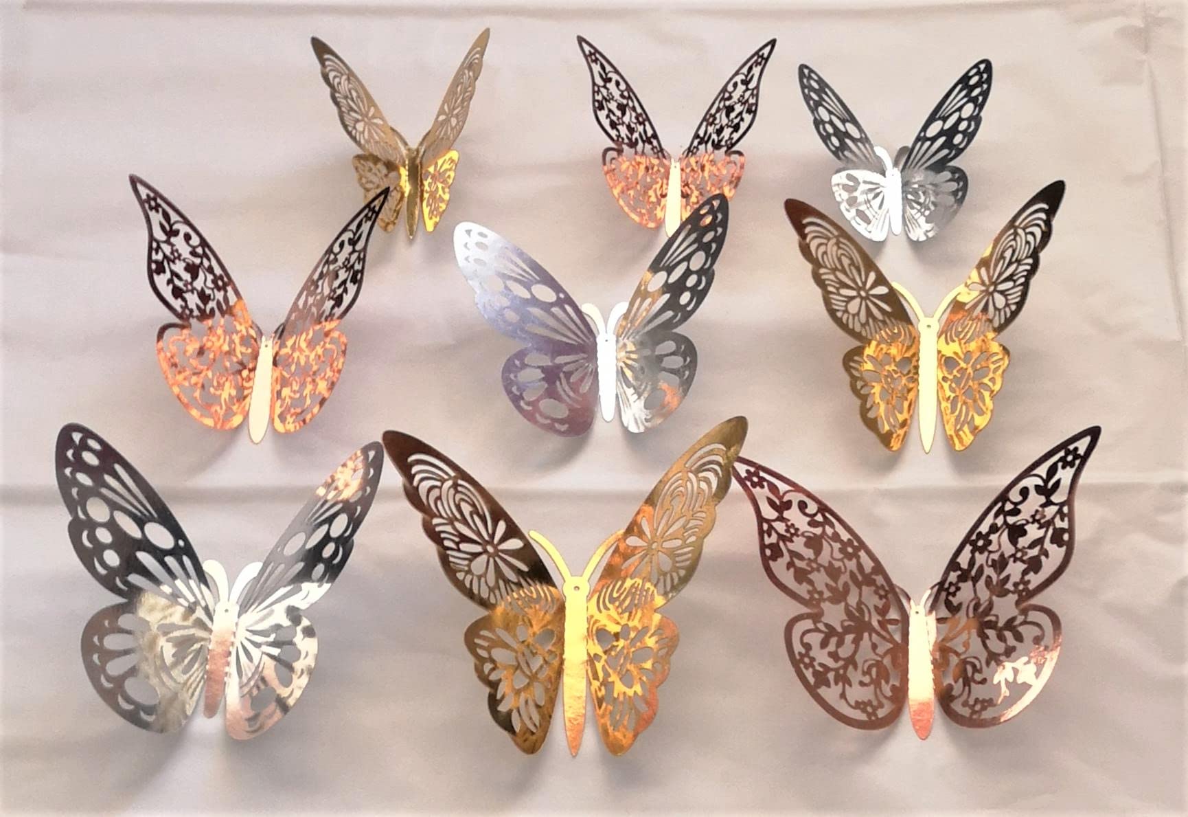 SUNNYCLUE 1 Caja De Decoración De Mariposa De Tela 3D, Adorno De Mariposa De Organza Alas De Mariposa Para Manualidades Joyeria De Peso Ligero