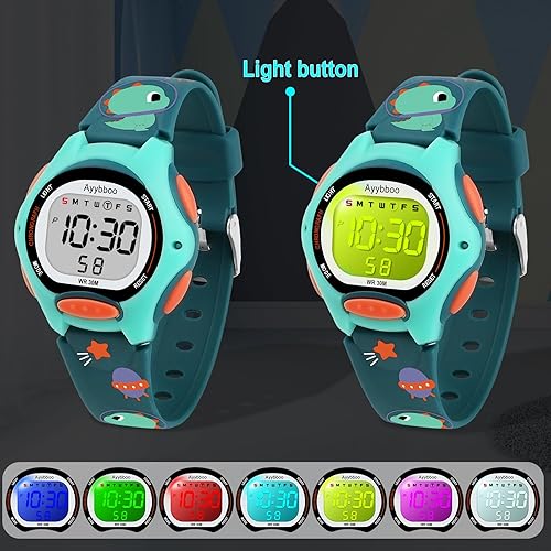 Miniatura 2 de Kids Watch Digital with Cartoon Band, Colorful LED Lights 30M Waterproof, Alarm Clock, Sport Watch with Stopwatch, Cute Child Presents for Girls