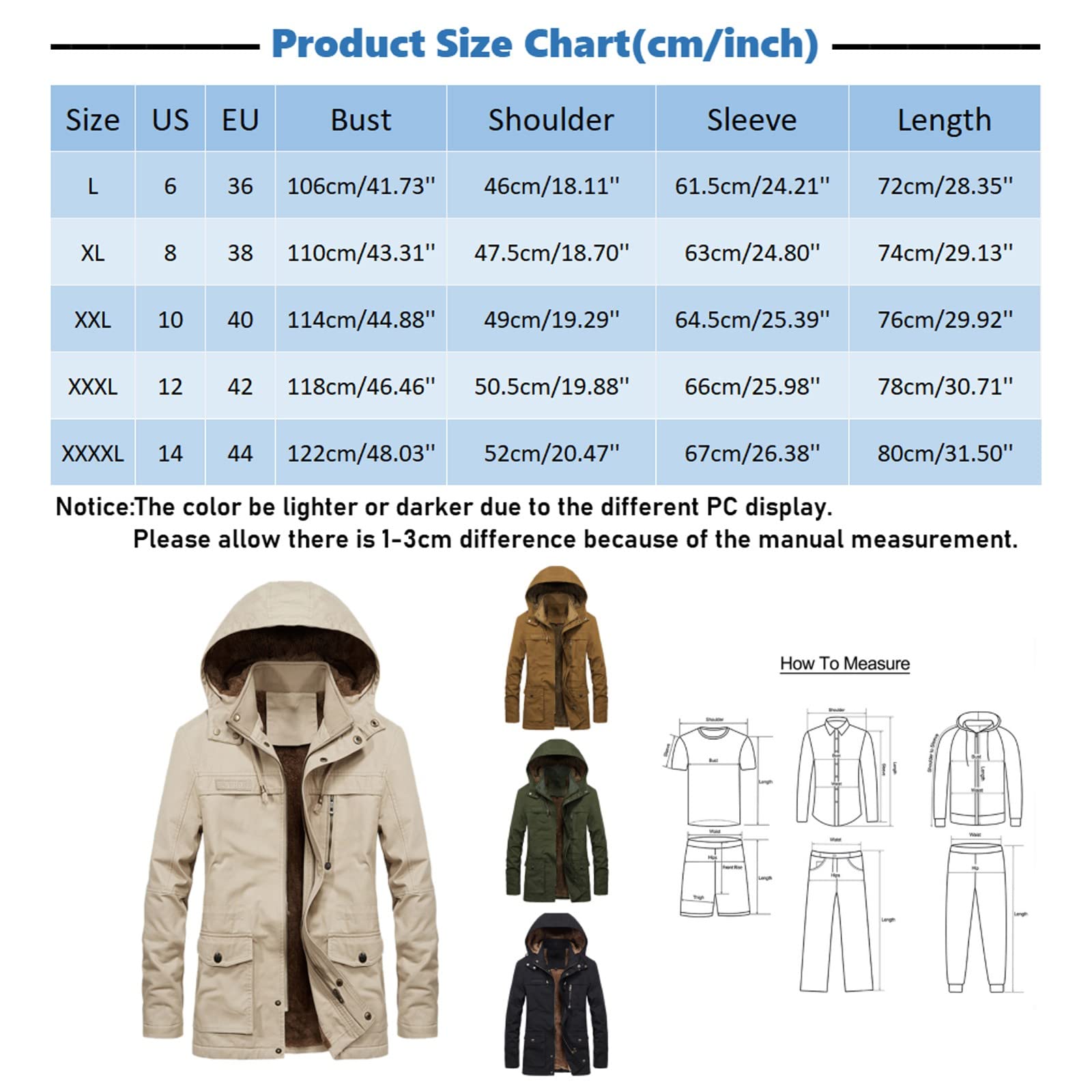 Chaqueta de invierno para hombre, chaqueta de trabajo cálida, forro polar