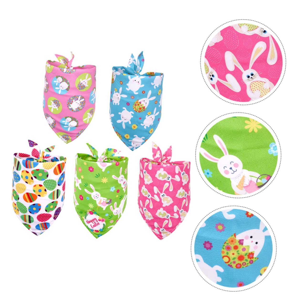 POPETPOP 15pièces Bandanas Animaux De Compagnie Imprimés Pâques Écharpes Triangulaires Lavables pour Chiens Et Accessoires Festifs Et Amusants