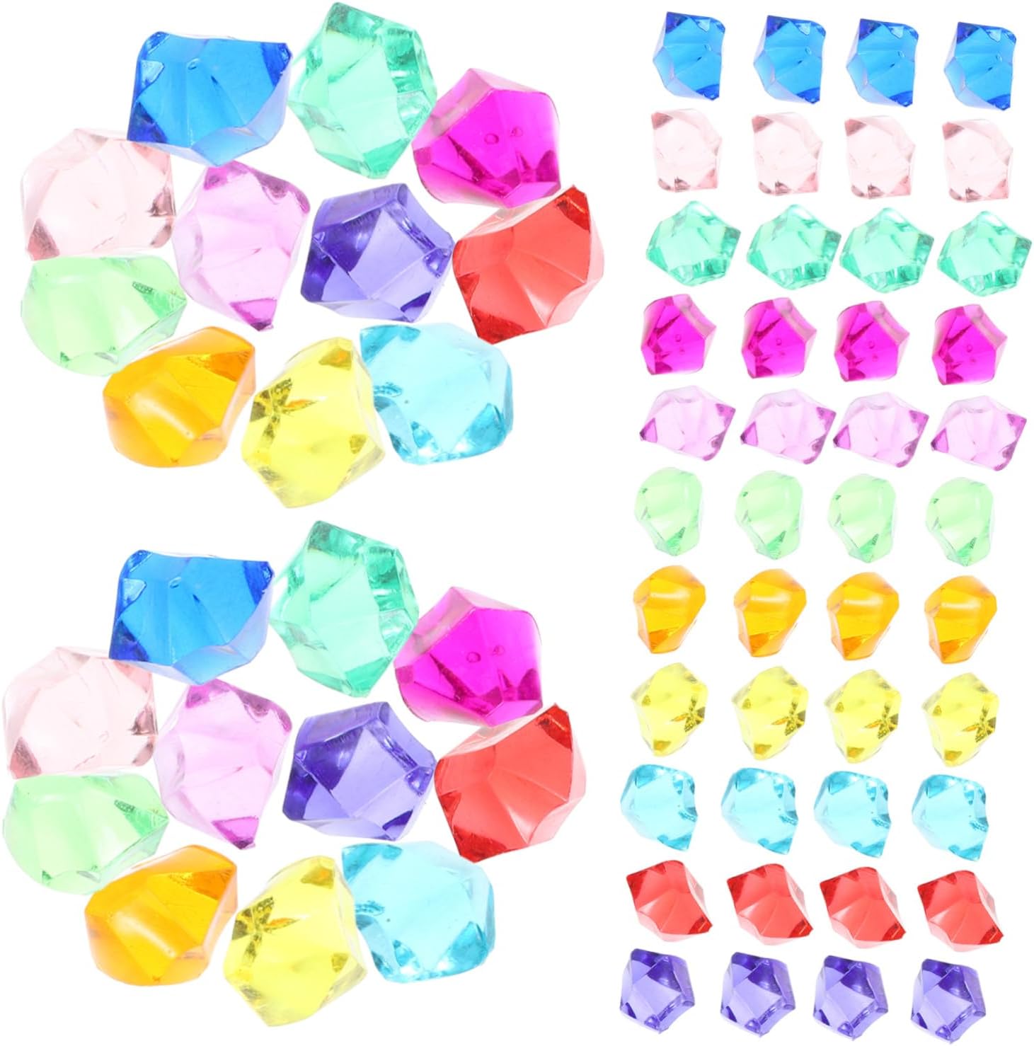 Vase Filler Gemstones 14 * 11mm Fake Crystal Stones Simulated Gems Colorful Rhinestones for Decorations