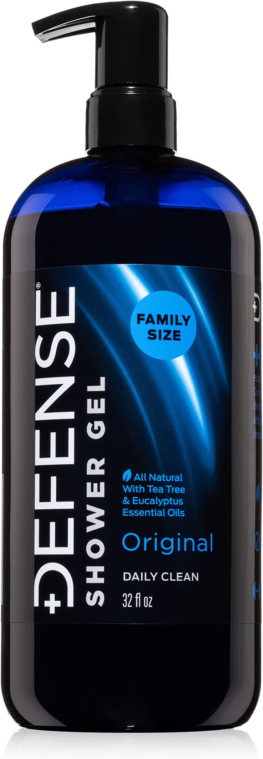 Defense Soap Body Wash 32 oz - Natural Shower Gel with Tea Tree Oil, Eucalyptus Oil, Rosemary and Aloe Vera