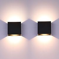 Vista 10 de Lightess Aplique de pared moderno mini de 10 W blanco cableado, juego de 2 luces de montaje en pared para interiores, mini lámpara de pared LED