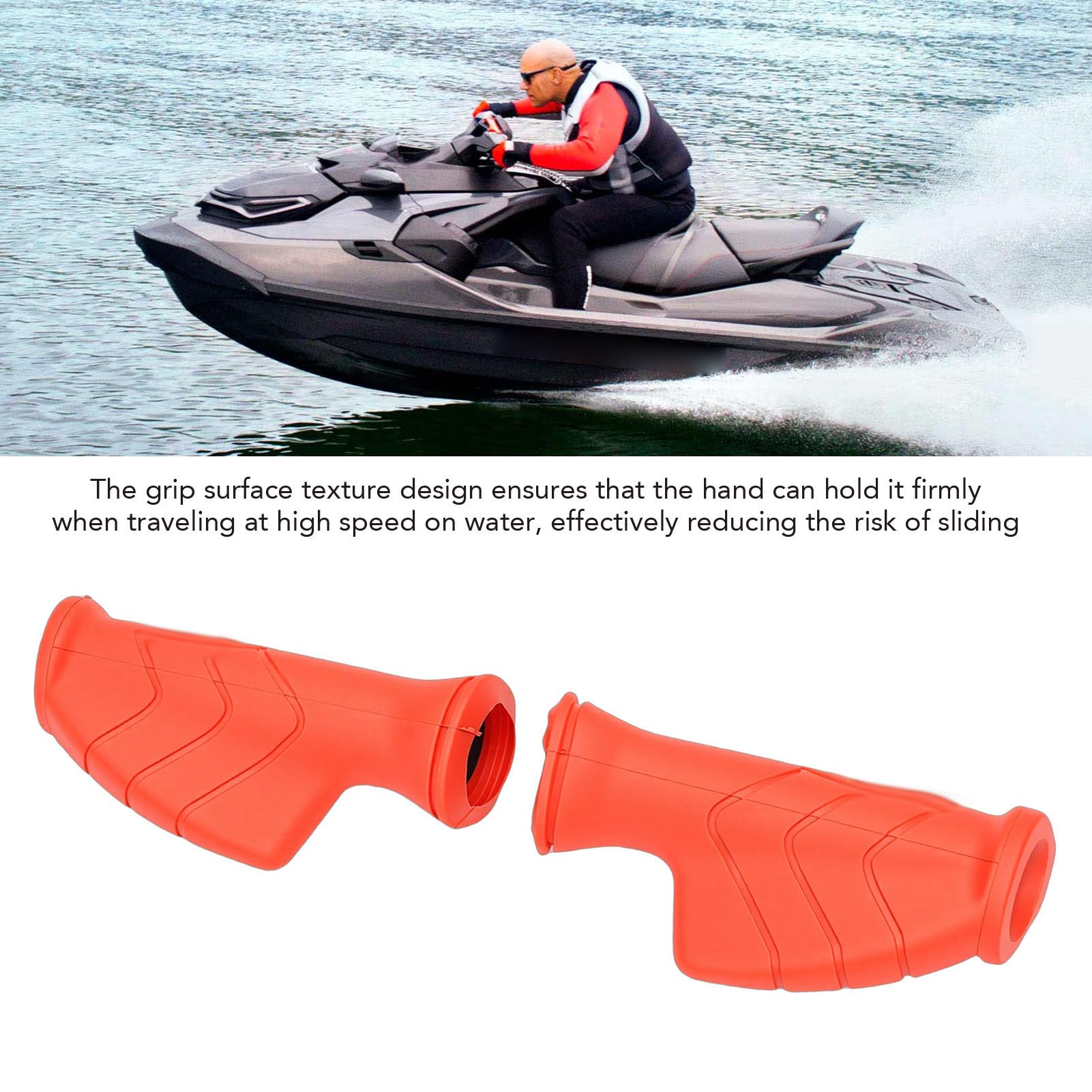 Impugnatura con Poggiapolsi, Set di Impugnature di Ricambio per 900 RXP RXT GTX GTS GTR 90 130 155 170 215 230 260 300, Superficie Strutturata in Gomma, Assorbimento delle