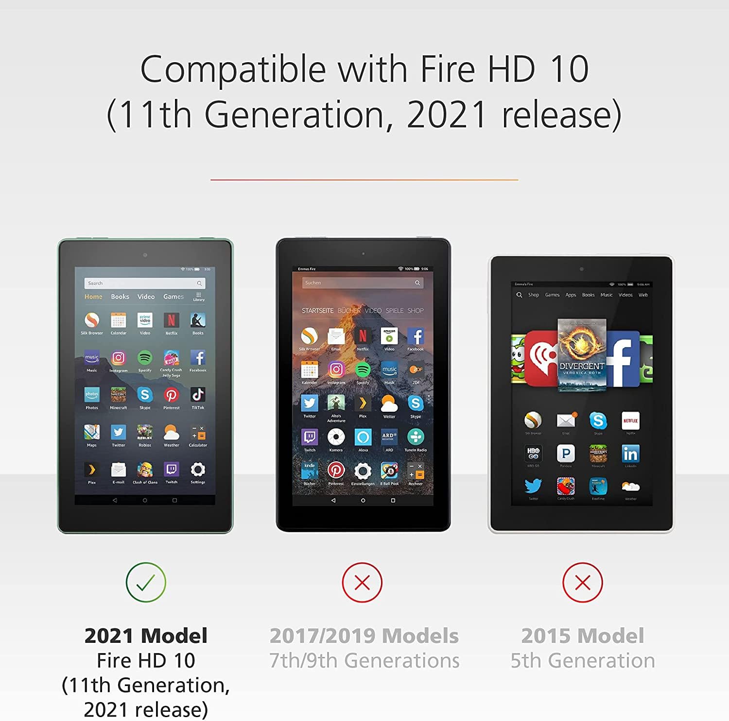 Made for Amazon Glass Screen Protector for Fire HD 10 tablet (2021 Release)