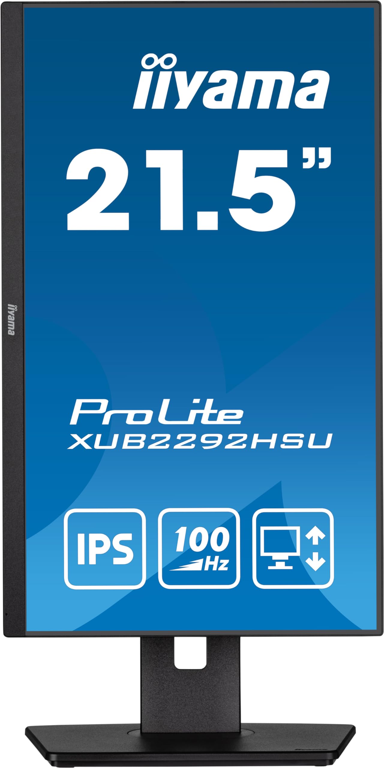 iiyama Prolite XUB2292HSU-B6 54,6cm 21,5" IPS LED-Monitor Full-HD 100Hz HDMI DP USB3.2 Höhenverstellung Pivot FreeSync schwarz – Ansicht 4