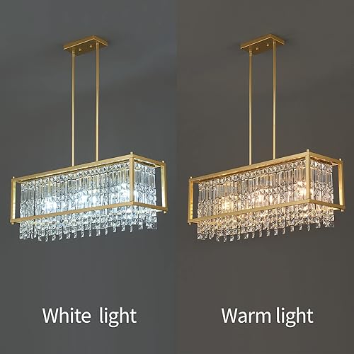 Miniatura 13 de LMQNINE Modernas lámparas colgantes negras para isla de cocina, lámpara de araña de cristal, iluminación colgante ajustable de granja para comedor