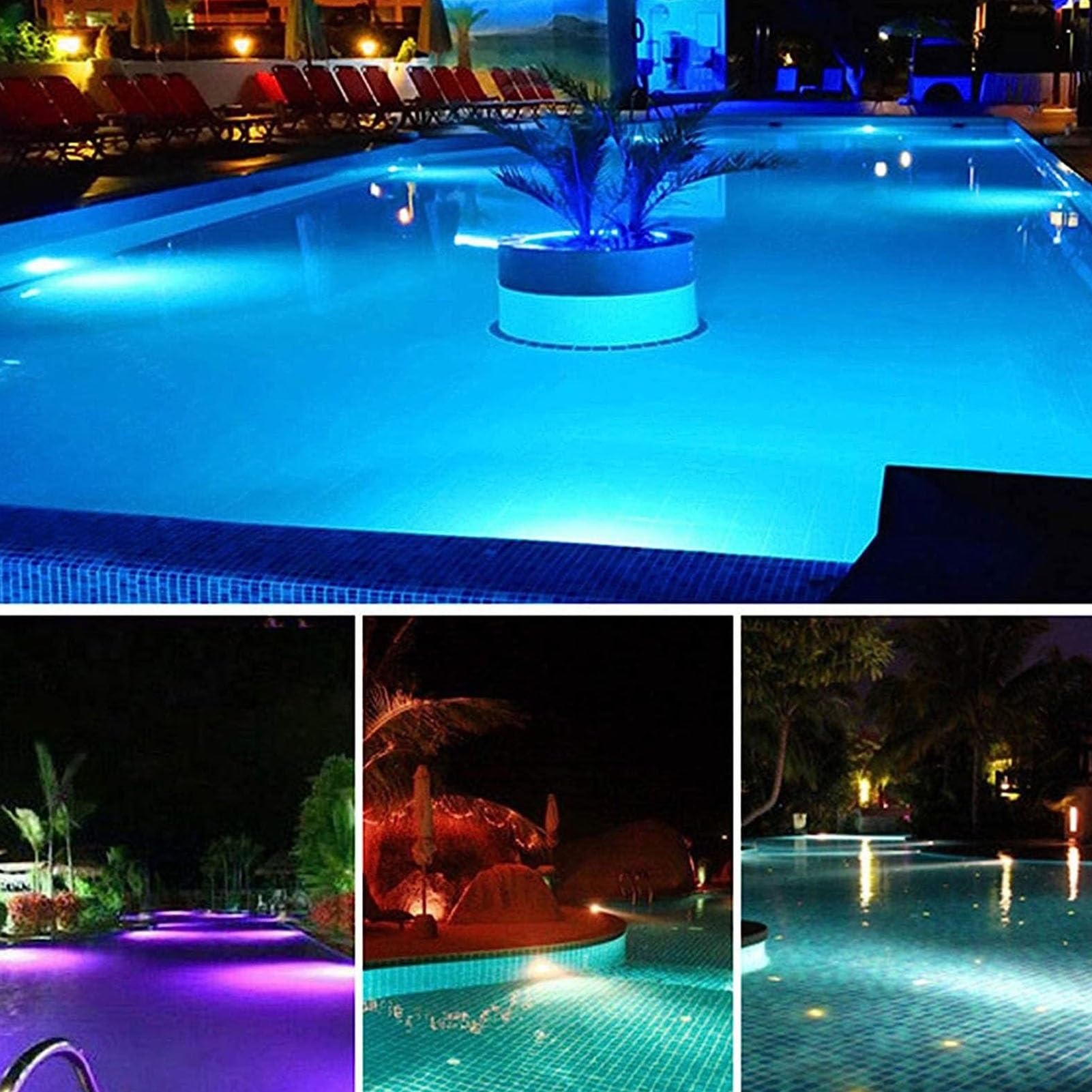 Spot Encastrable Exterieur, Lumière LED Submersible, Projecteur De Piscine LED Sous-marin RGB 12V, Lumières De Piscine Basse Tension Étanches IP68, Pour Fontaine Éclairage Sous-marin(White,6W)