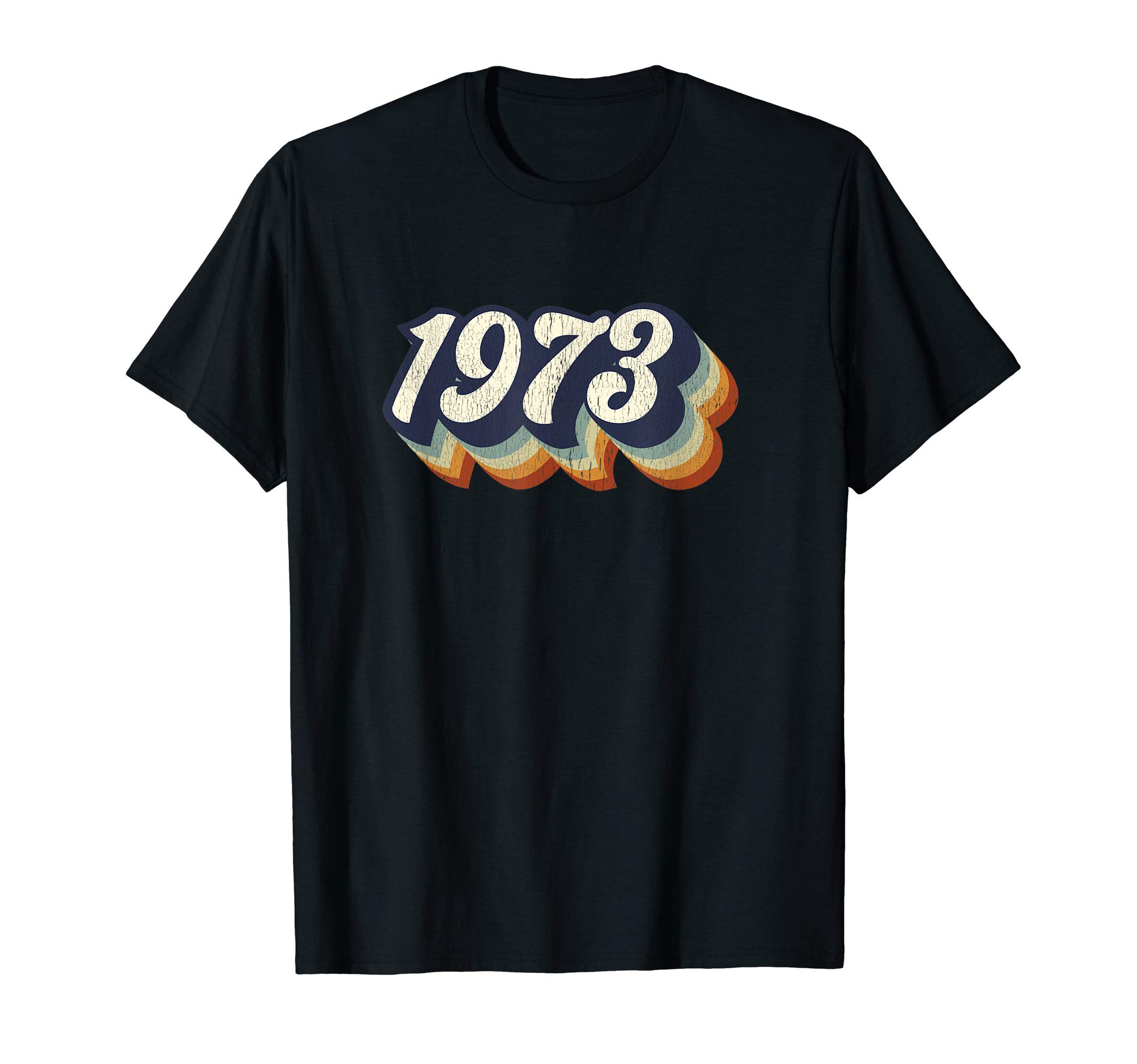 Every Vintage Year GBVintage 1973 Tshirt 47th Birthday Gift Groovy Tee Men Women T-Shirt