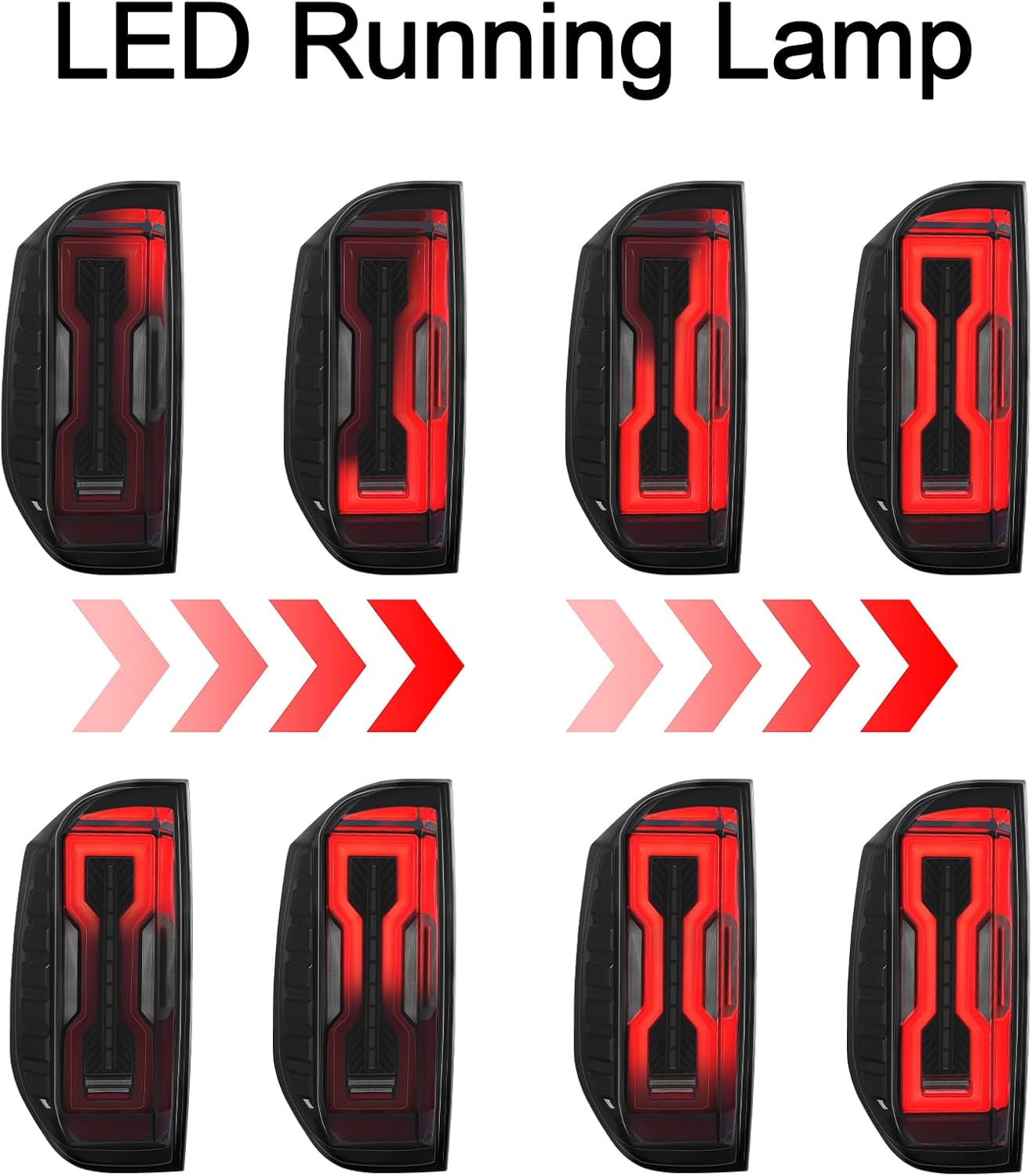 LED Tail Light Assembly Fit for 2014-2021 Toyota Tundra 14 15 16 1 7 18 19 20 21 Tundra Driver Side and Passenger Side