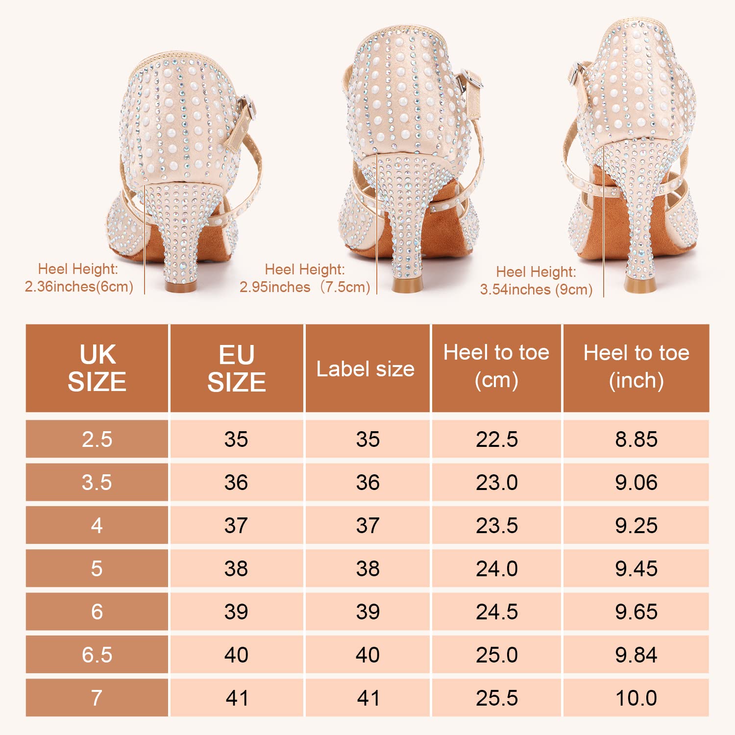 Womens Professional Latin Dance Shoes Open Toe Salsa Bachata Dance Shoes Glitter Strass Salsa Latin Dancing Heels