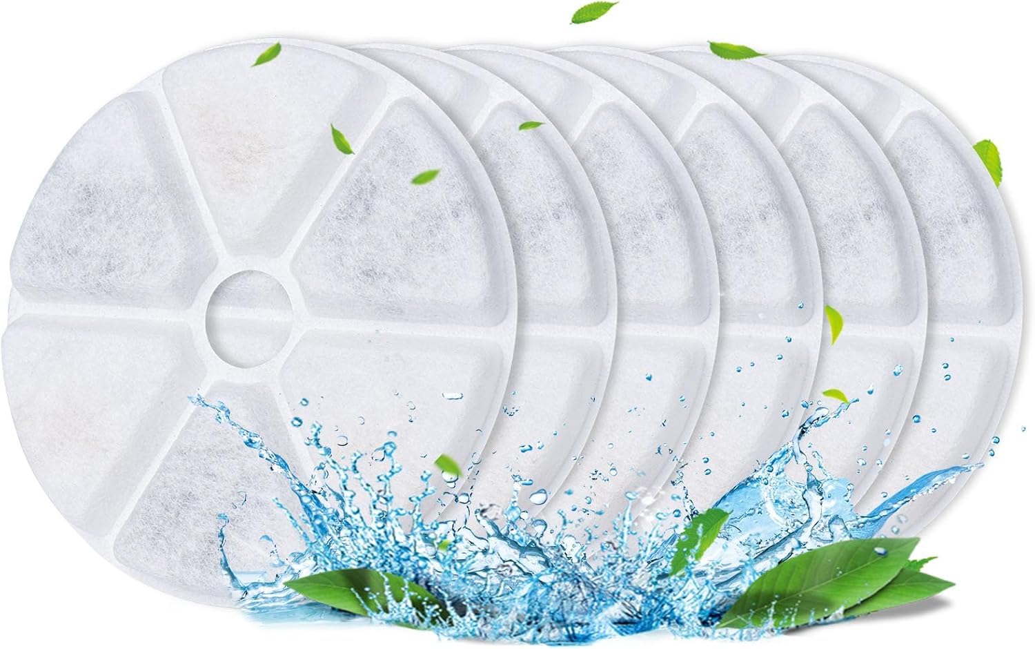 auvstar Cat Water Fountain Filters,Fountain Filter for Cat,Drinking Filters Flower Fountain