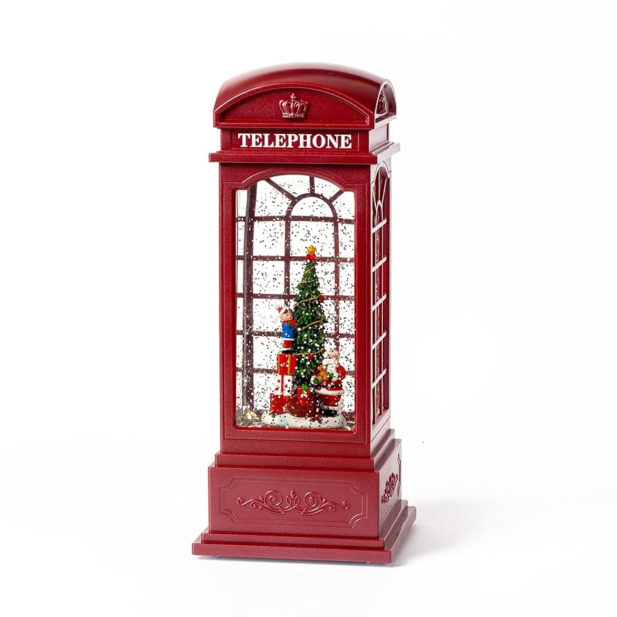 電話ボックス型スノードーム 雑貨 数量限定100個】幸せを呼ぶ『美しく光輝く大人のスノードーム