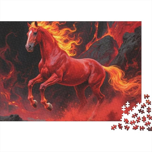 Foto 2 de 7 de Caballo 1000 Piezas Puzzle animaleses para Toda La Familia Desafiante Alta Definición Regalo Colección…