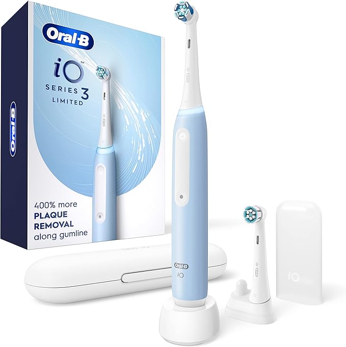 Oral B Power iO Series 3 Limited Electric Toothbrush, Icy Blue, iO3