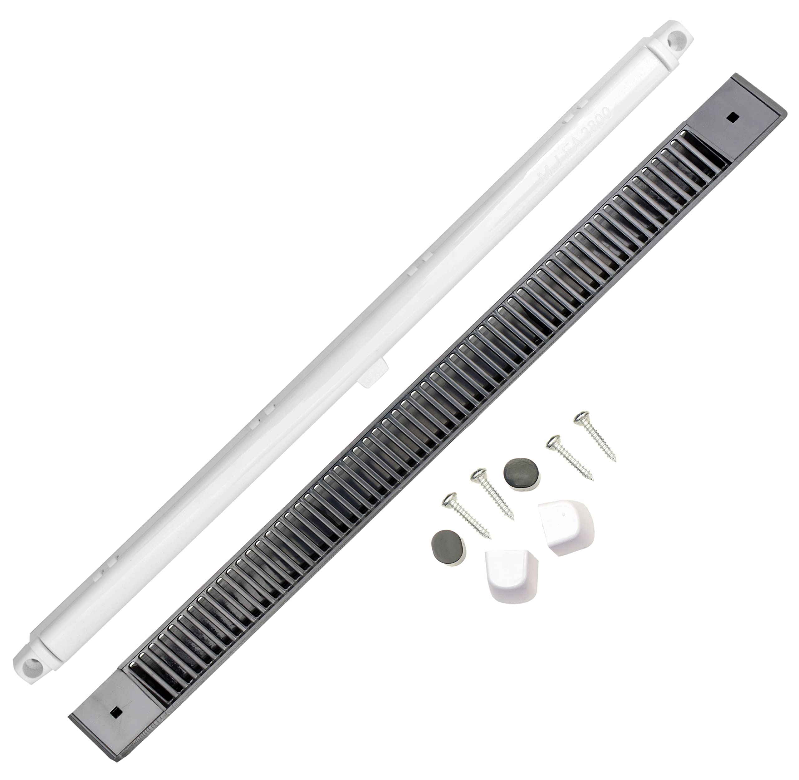 5X 409mm EA3800 White Inside Grey Outside MJ4000 Trickle Slot Vent for uPVC, Timber, Vinyl and Aluminium Window Prevents Condensation, Damp & Mould by Air Ventilation Adjustable Flap (Pack of 5)…