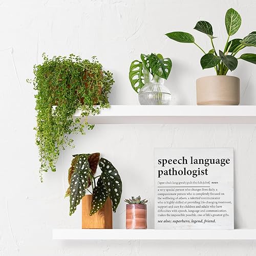 Miniatura 5 de Regalos de patólogo del habla y lenguaje, regalo de terapeuta del habla, lenguaje patólogo, definición de madera, placa, recuerdo, hogar, oficina,