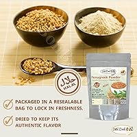 Vista 4 de Pure & Natural Fenugreek Ground Powder Dried Natural Herbal Herb Herbs Tea Cooking Seasoning Spice Spices Trigonella Foenum Graecum Genisteae Kosher