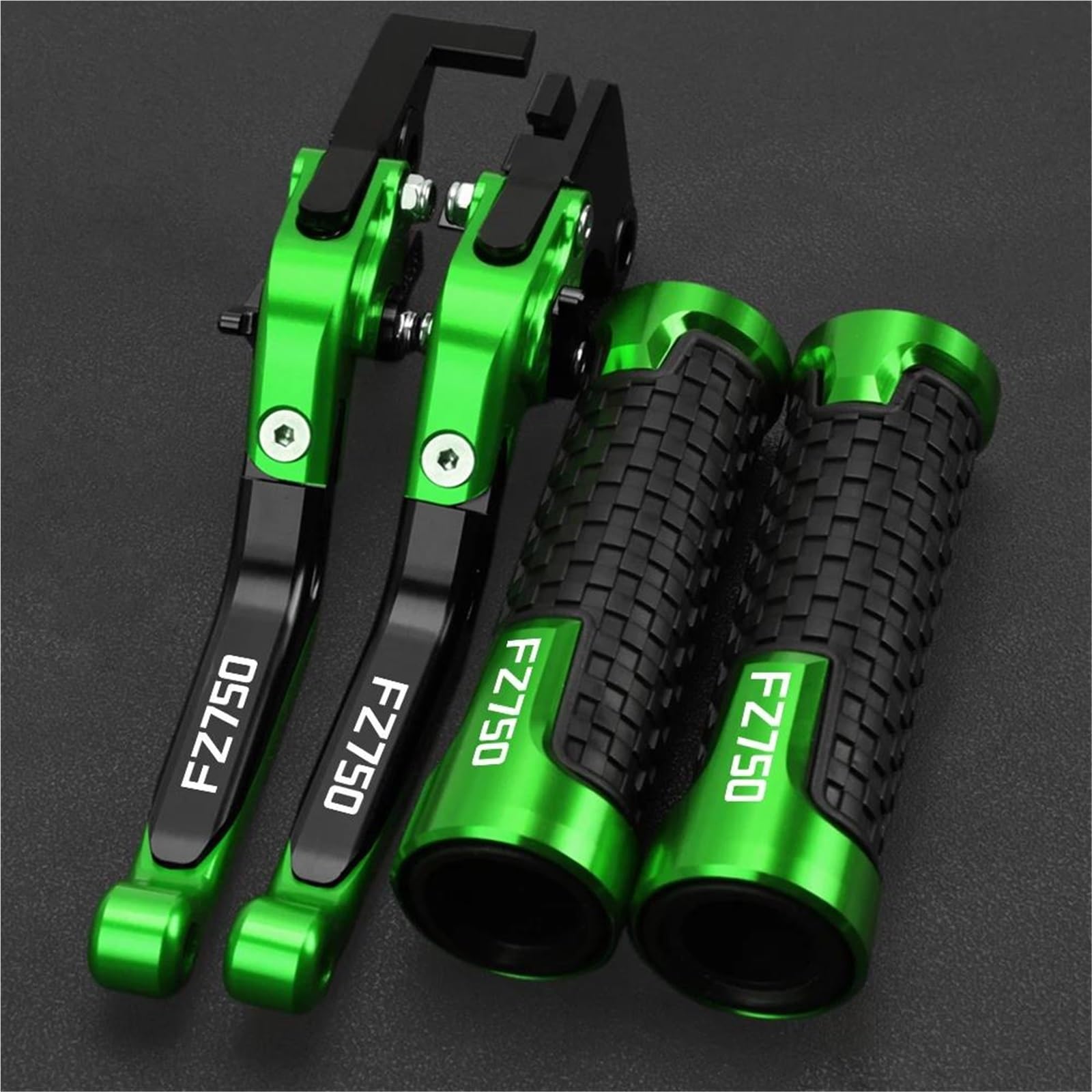 Tgvselpj Green Motorcycle Part Motorcycle Extendable Adjustable Clutch Brake Levers Controller Lever Handle For Y-Amaha Fz750 1985-1988(Green)