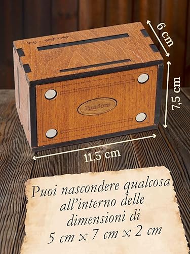 Miniatura 3 de Logica Jeux Art. Pandora Box - The Secret Box - Rompecabezas de madera - Caja secreta - Dificultad increíble 56 - Colección Leonardo da Vinci