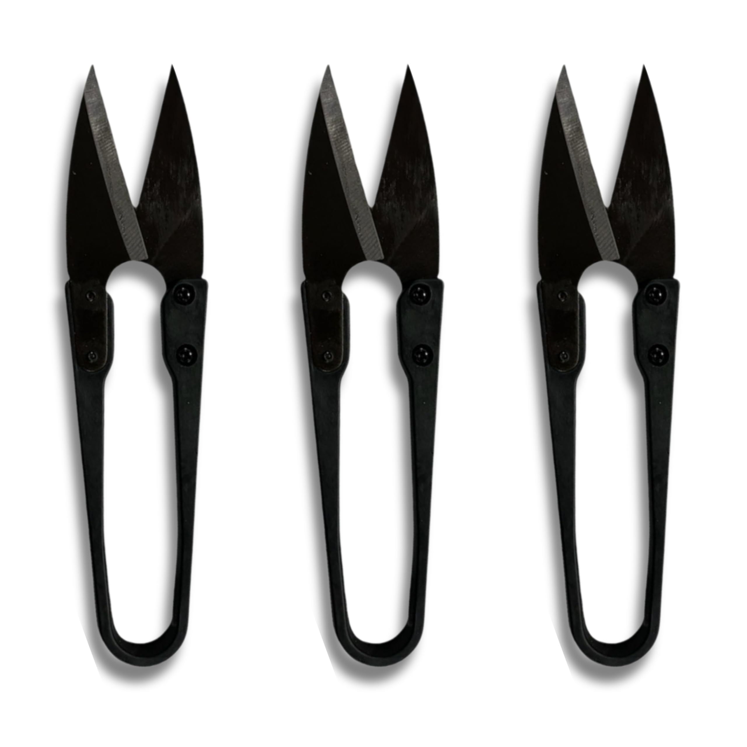 Zenith Metal Embroidery Sewing Snips | Set of 3 Sharp Thread Cutter Scissors for Sewing, Stitching & Tailoring | Precision Fabric & Thread Cutter Tool (Black)