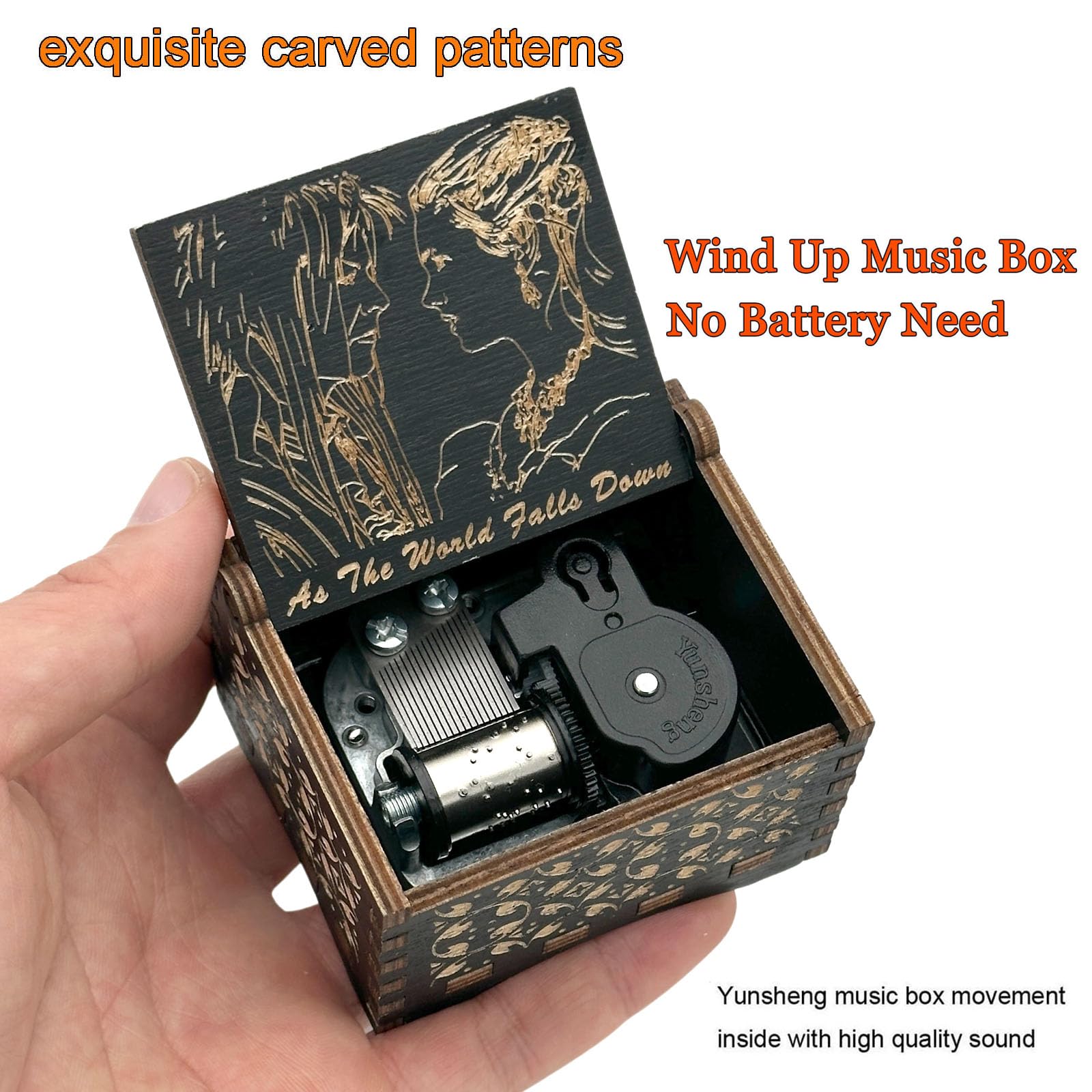 Amazon.com: Pursuestar Wind Up Music Box - Labyrinth-As The World