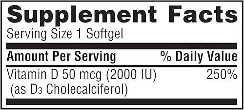 Miniatura 4 de Members Mark Vitamina D3 50 mcg (2000 UI) Suplemento dietético (400ct) (Paquete de 2)