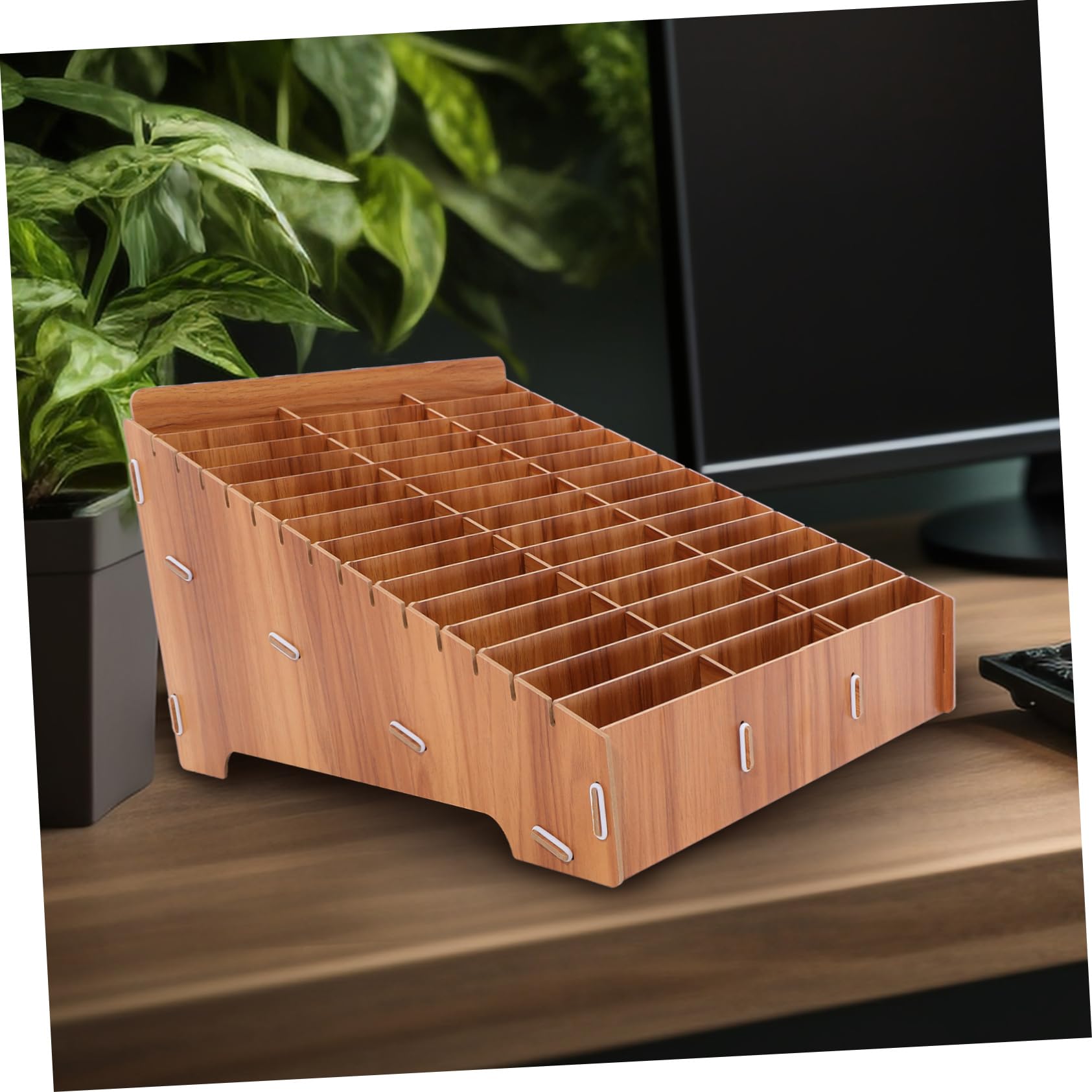 NUOBESTY Soporte Móvil De Múltiples Compartimentos Organizador De Teléfonos y Accesorios Para Escritorio Almacenamiento y