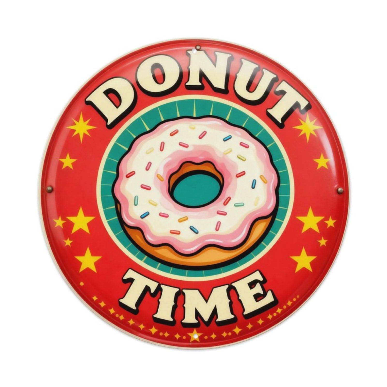 Donut Time Bakery Sign Metal Tin Sign Plaque